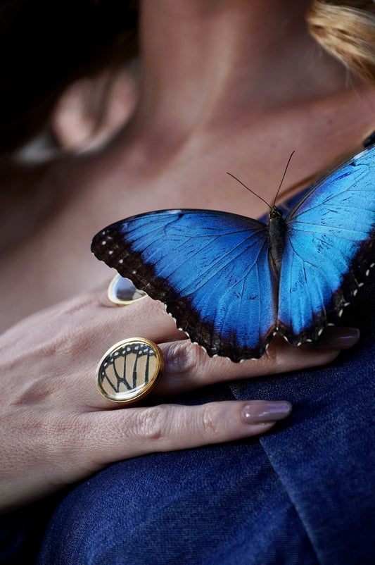 ANILLO MORPHO DORADO OVALADO