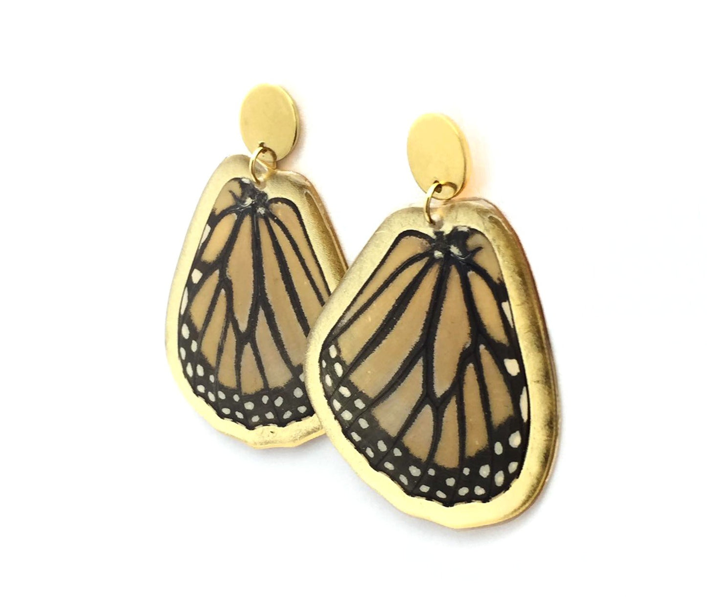 PENDIENTES MONARCA INFERIOR DORADO